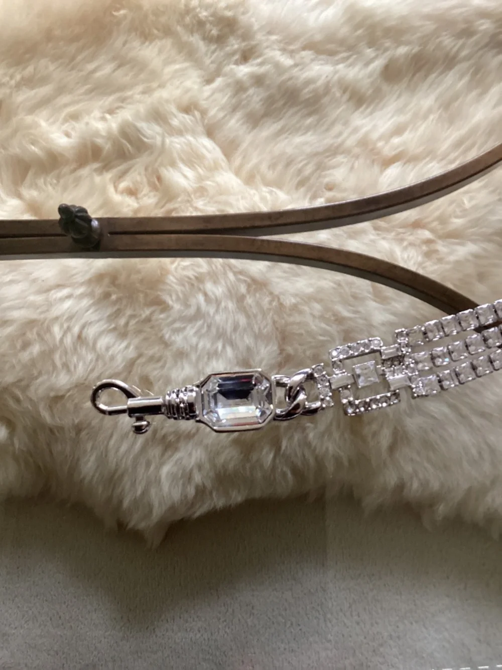 Stunning 3 Row Rare Crystal Vintage St. John Belt